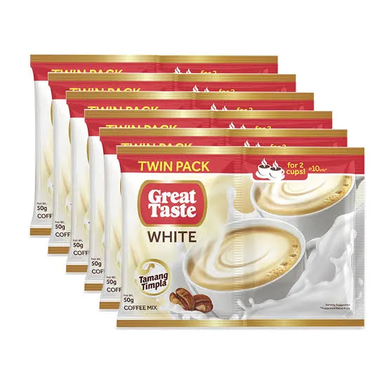 Buy Great Taste White Twin Pack 3 in 1 Coffee Mix 50g x 5s