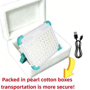 LED Camping Solar Light Dual charging method High Power Outdoor Emergency Tent Lighting Waterproof Portable Hanging Night Lamps