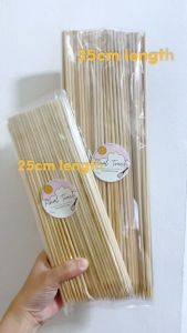 [🇸🇬🎉SG INSTOCK] 20cm/ 25cm /35cm/ 40cm/ 50cm  3-4mm THICK Long Wooden BBQ Sticks/ Skewer Sticks/ Satay Stick / Bamboo Skewer