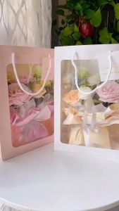 Paper Bag Bunga Buket Hand Bag Flower Wrapping Goodie Bag Mika Hampers 105