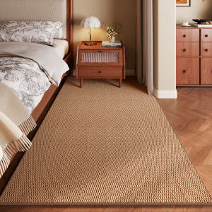 Durable Easy-wash Vintage Style Flax Imitation Bedside Rug