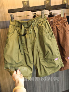 Mens Summer New Style Loose Fit Five Inch Shorts Breathable Comfortable Buckle Waist Casual Workwear Pants Youth Fashion