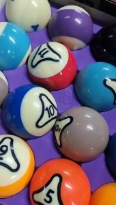 YINIURE Bola Besar Billiard Pool 1set 16pcs Super Ball Size 2.1/4" (572mm) Biliar Besar