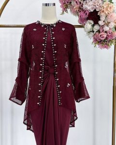 CLARISA ONE SET BAJU WANITA SETELAN 3 IN 1 INER OUTER ROK LILIT COUPLE