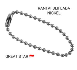 RANTAI BIJI LADA MERICA ECERAN 12 PCS NICKEL