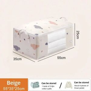 1pc Large/Small Quilt Clothes Storage Bag Moisture Dust Proof Organizer Big Capacity Duvet Blanket Sorting Bags