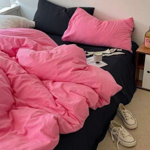 Twin Tone Washed Cotton Simple Sheet Set