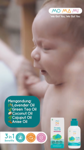 Momami Telon Oil Snuggly Bantu Hangatkan Badan dan Usir Nyamuk Wangi Lavender 100ml