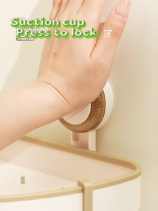 Ecoco Bathroom Shelf Organizer Suction Cup Corner Shelves Hanging Shower Kitchen Storage Rack Reuse
