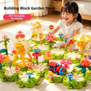 QU RAN | Educational Kids Flower Building Blocks Birthday Gift