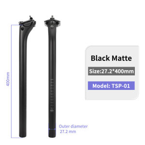 TOSEEK Carbon Seatpost 27.2 31.6mm Length 400mm Offset 20mm MTB Road Bike Seat Post Seat Tube Bicycle Parts MTB Carbon Canoe
