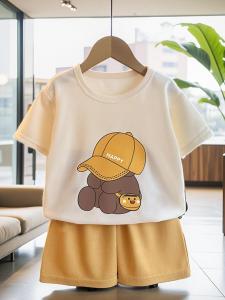 Cute Breathable Boys and Girls T Shirt and Shorts Summer Set