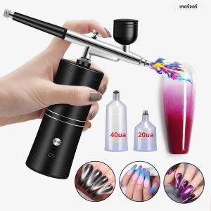 แอร์บรัชเพ้นท์เล็บศิลปะคอมเพรสเซอร์เพ้นท์เค้กแบบพกพาแอร์บรัชตกแต่งศิลปะ kompresor Airbrush