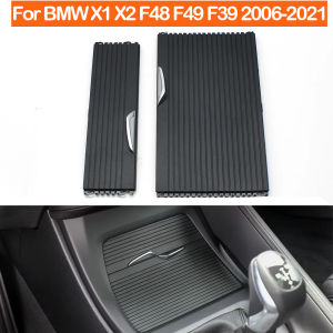 Car Center Console Drink Water Cup Holder Cover Trim Zipper Rolling Curtain For BMW X1 X2 F48 F49 F39 51169299529