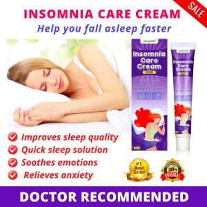 Insomnia Cream ointment with Melatonin a topical medicine aid for relaxation stress relief and healthy sleep habits