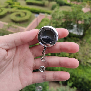 Buckle Aluminum Alloy Certificate Metal Badge Reel Card Holder Name Tag Staff Nurse Badge Transparent Medical Staff