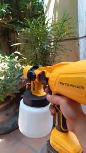 Máy phun sơn dùng pin STARKER Đức có chỉnh chế độ lưu lượng phun bảo hành 6 tháng