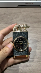 Watch lighter stone pattern alligator head lighter camping lighter
