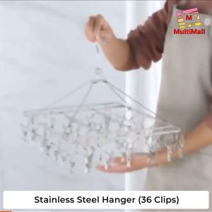 Hanger SUS304 Stainless Steel Hanger Clips – Heavy Duty Windproof and Rust-Proof Hangers For Drying | Laundry Rack with Clips | Laundry Hanger