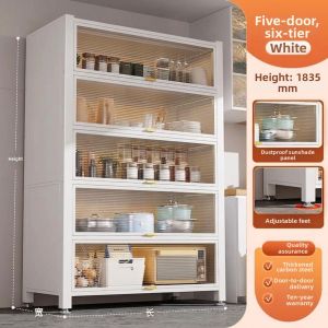 Watthour | Narrow Space Saving Carbon Steel Kitchen Storage Rack Multi-level Pull-out