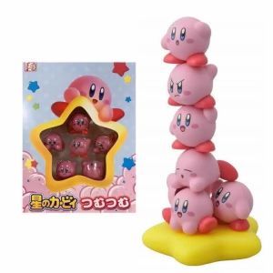 Bandai | Kawaii Star Kirby Adventure Game Stackable Model Cartoon Figurine Toy Collect Christmas Gifts Ornament