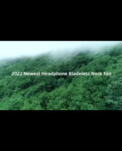 Neck Fan Mini Portable Fan USB Rechargeable Bladeless Fan Outdoor Hanging Neck Fan 5 Speeds Adjustable