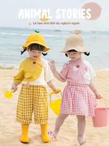 YOEHYAUL | Bộ Đồ Hè In Hình Thú Nhỏ Cho Bé Gái