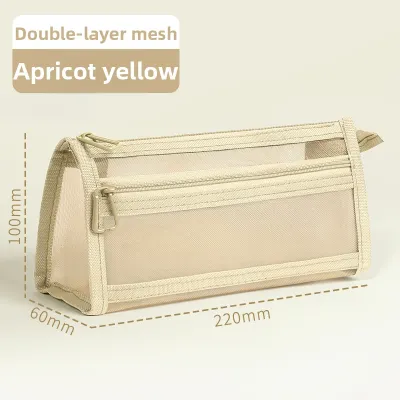 Clear Mesh Student Exam Stationery Pouch