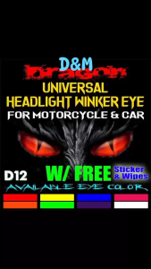 D12 Universal Winker Eye DRAGON Sticker for Motorcycle and Car/ UNIVERSAL