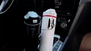 Electric Car Thermos Cup 500ml Large Capacity 12V/24V Car Truck Universal Heating Cup Stainless Steel Car Electric Heating Cup