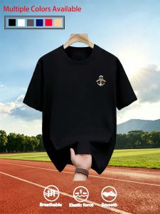 HEAD | Men O‑Neck Short Sleeve T‑Shirt Chest Anchor Nautical Badge Graphic Print Casual Loose Summer Multi‑Color Tee Tops