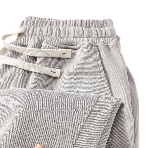 Quần Short Nam Mùa Hè Thường Ngày Rộng Rãi Mỏng Dài Năm Inch Quần Thể Thao Màu Xám Đậm Quần Dài Vừa Phải Quần Dài Thường Ngày