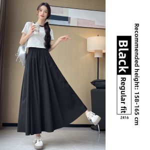 YAYANGREN | Black A-Line High-Waisted Skirt