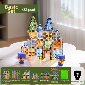Lelemao | Magnetic Building Tiles Educational Toys