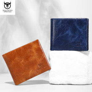 Bullcapitan 100% กระเป๋าสตางค์ช่องที่ 100% หลายช่องกระเป๋าเงิน RFID สำหรับชายหนังแท้