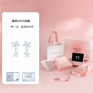 YUCOO | Earrings with Floral Pearl and Gentle Charm