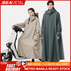 SEAMETAL Motorcycle Raincoat Poncho Waterproof Rain Coat Thickened And Lengthened Raincoat For Men&Women Makapal Kapote