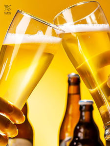 Large Capacity Beer Mug Creative Home Use Special for Bar Drinking Glass Crystal European Style Pure Color Social Media Famous