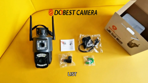 กล้องวงจรปิดอัจฉริยะ V380PRO 400 ล้านพิกเซล เลนส์คู่ สนทนาสองทาง กันน้ำ IP66 รุ่น WiFi