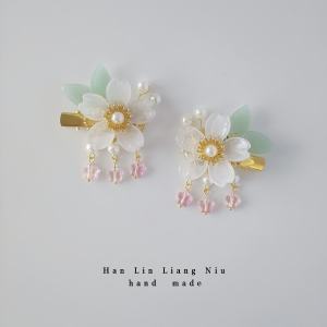 เครื่องประดับผมสไตล์ญี่ปุ่นสำหรับเด็กผู้หญิง ดอกไม้กุหลาบ กระดุมหัวเข็มขัด ตกแต่งผมแบบโบราณ แฟชั่น วินเทจ ประดับผมสไตล์ญี่ปุ่น