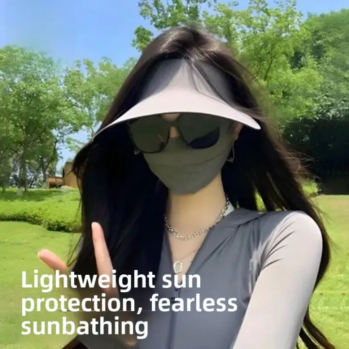 Sun%20Ice%20Silk%20Cycling%20Seamless%20Face%20Covering%20UV%20Protection%20Large%20Brim%20Empty%20Top%20Korean%20Style%20Mens%20Hat%20-%20Image%202