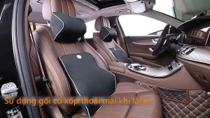 Gối Tựa Lưng - Gối Tựa Đầu Ô Tô - Chất Liệu Cao Su Non Nguyên Khối Chính Hãng Siêu Đàn Hồi Chống Đau Mỏi