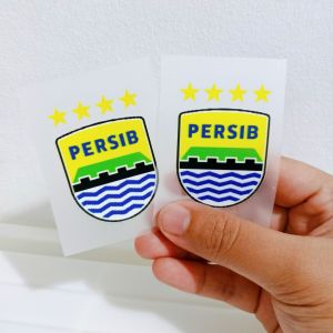 Stiker sablon dtf stiker Persib Bandung Juara stiker sablon ukuran 4×5cm