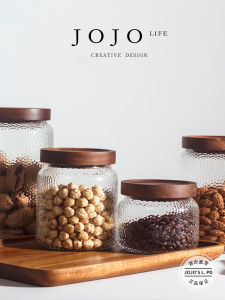 Modern Simple Sealed Tea Canister High Borosilicate Glass round Shape General Purpose Household Use Mr Grocery