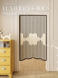 Khăn Che Cửa Phòng Khách Đơn Giản Hiện Đại Không Cần Khoan Che Chắn Phòng Tắm Phòng Ngủ Ngăn Cách Phòng Bếp Vải Cotton Lanh