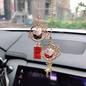 New Arrival Lucky Cat Automobile Hanging Ornament Pendant Hanging Ornaments Cute Fashion for Car Safe Rearview Mirror Goddess