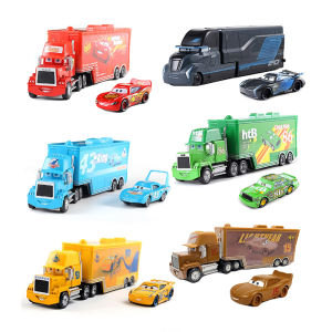 Takara Tomy | Pixar Cars McQueen Uncle Jackson Storm Container Trucks Mack Truck Die Casting Car Model Toy Childrens Birthday Gifts