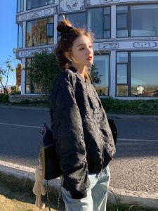 New Chinese Style Embroidered Baseball Jacket Womens Short Casual Black Coat Spring Autumn 2025 New High-End Feeling Leisure