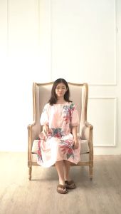 DRESS REMPEL ANNE CLAIRE & HICKORY LEAVES SERIES ALLSIZE - DRESS RUMAH & JALAN