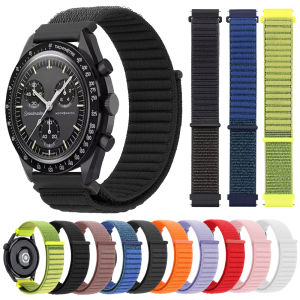 สําหรับ MoonSwatch Band ห่วงไนลอนสร้อยข้อมือสําหรับ Omega X Swatch Joint MoonSwatch 20 มม.เปลี่ยนได้กีฬา Watchband